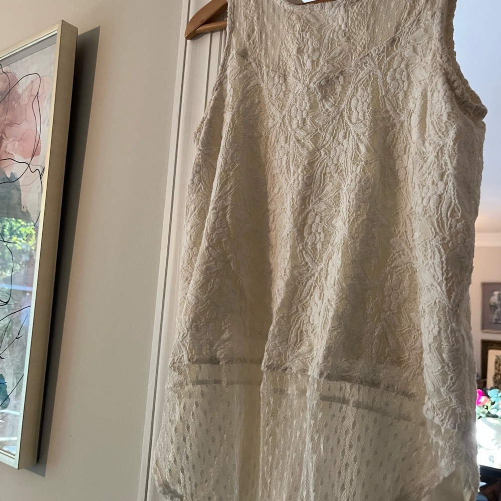 Elegant Cream Lace Dress